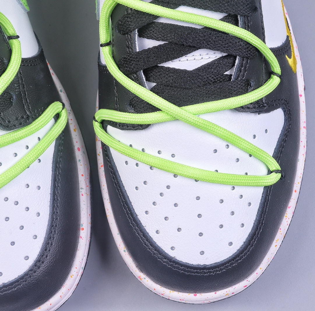 240 CS NIKE SB Dunk Low 绑带 黑白绿  FD4623-134