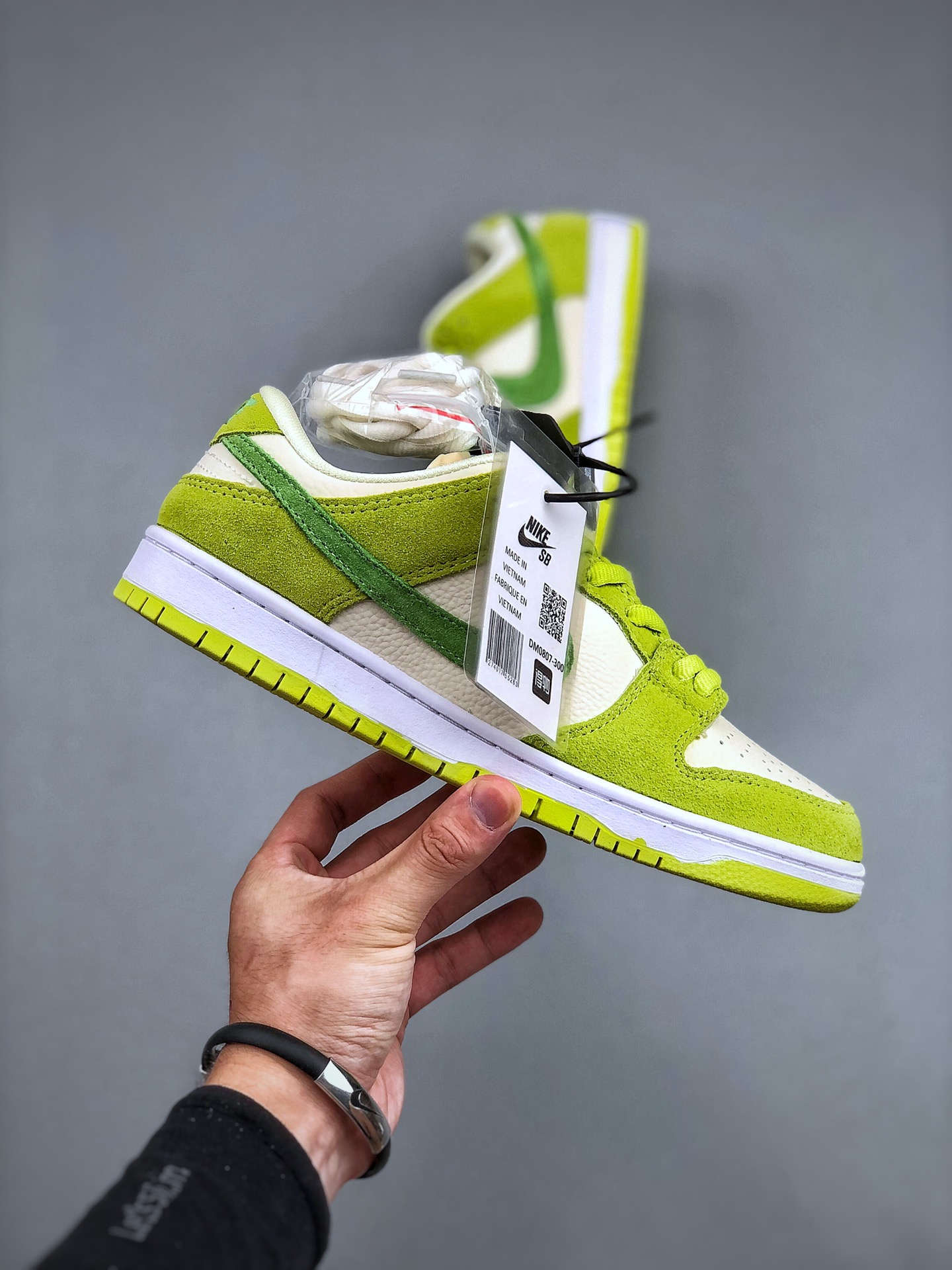 运动板鞋, 板鞋, Nike Dunk SB LOw SB Pro"Sour Apple", DM0807 300, Air Jordan 1 - 耐克 Nike Dunk SB LOw SB Pro"Sour Apple" 青苹果 潮流复古 防滑耐磨 低帮 休闲运动板鞋 男女同款 米绿 DM0807 300