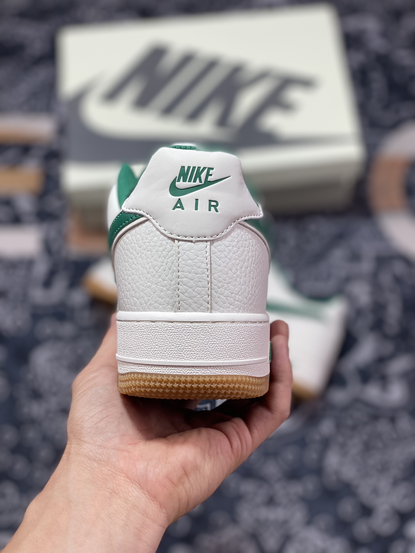 240 Nike Air Force 1’07 Low”Milky White/Grey/Gum”空军一号板鞋“奶白深绿小钩满天星生胶底”HD1689-103