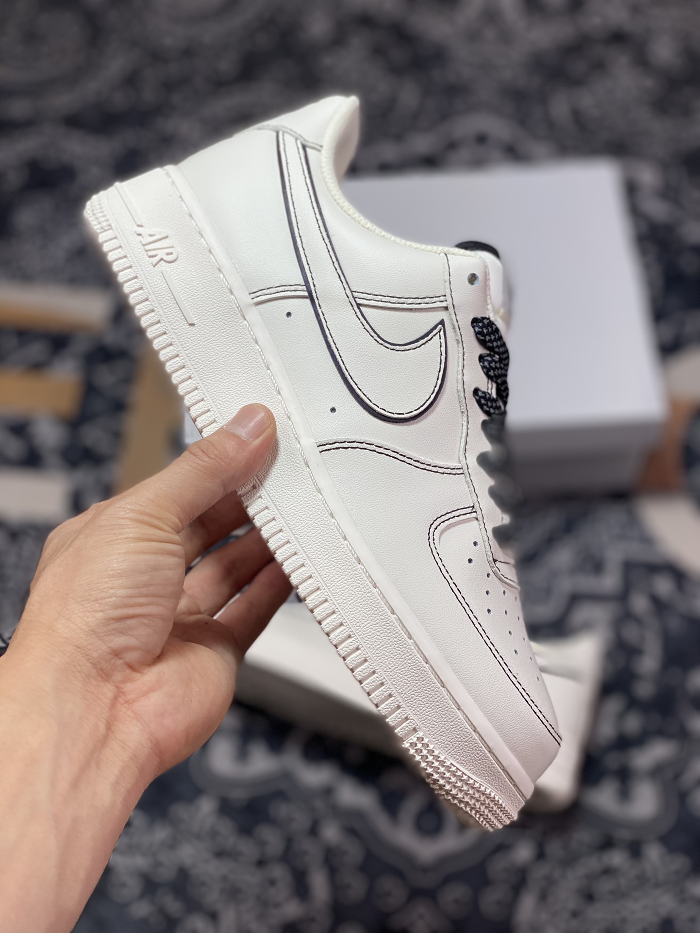 200 Nike Air Force 1'07 Low”Milk White/Black”空军一号经典低帮百板鞋“皮革米白黑车线”315122-808