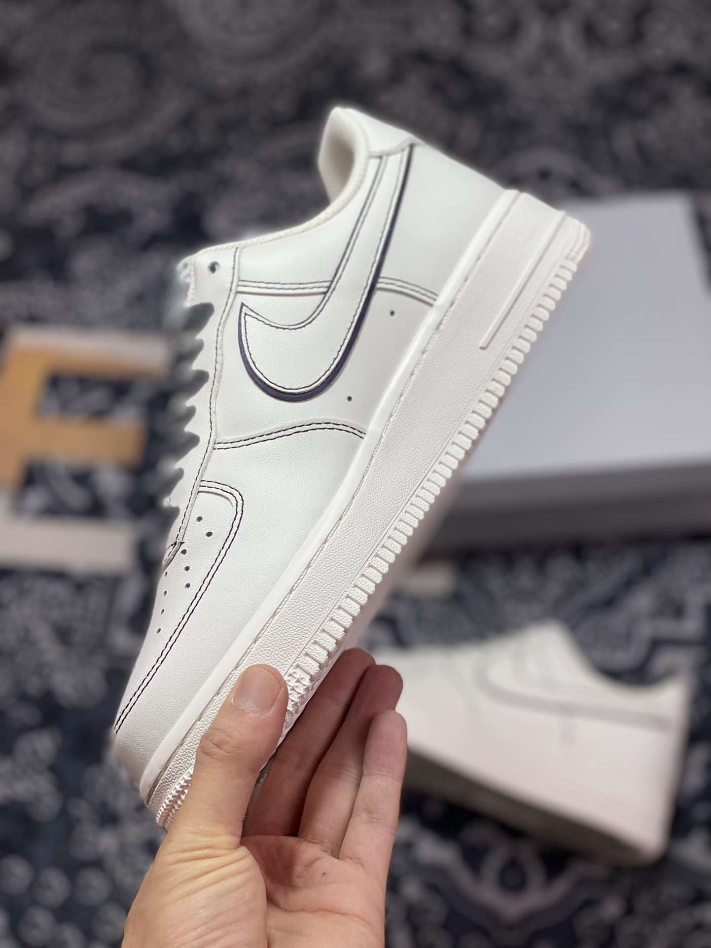 200 Nike Air Force 1'07 Low”Milk White/Black”空军一号经典低帮百板鞋“皮革米白黑车线”315122-808