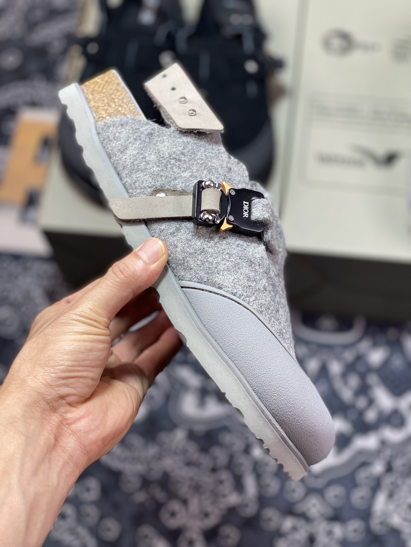 High-luxury branch line purchasing exclusive version of Dior x Birkenstock limited edition low-top sandals