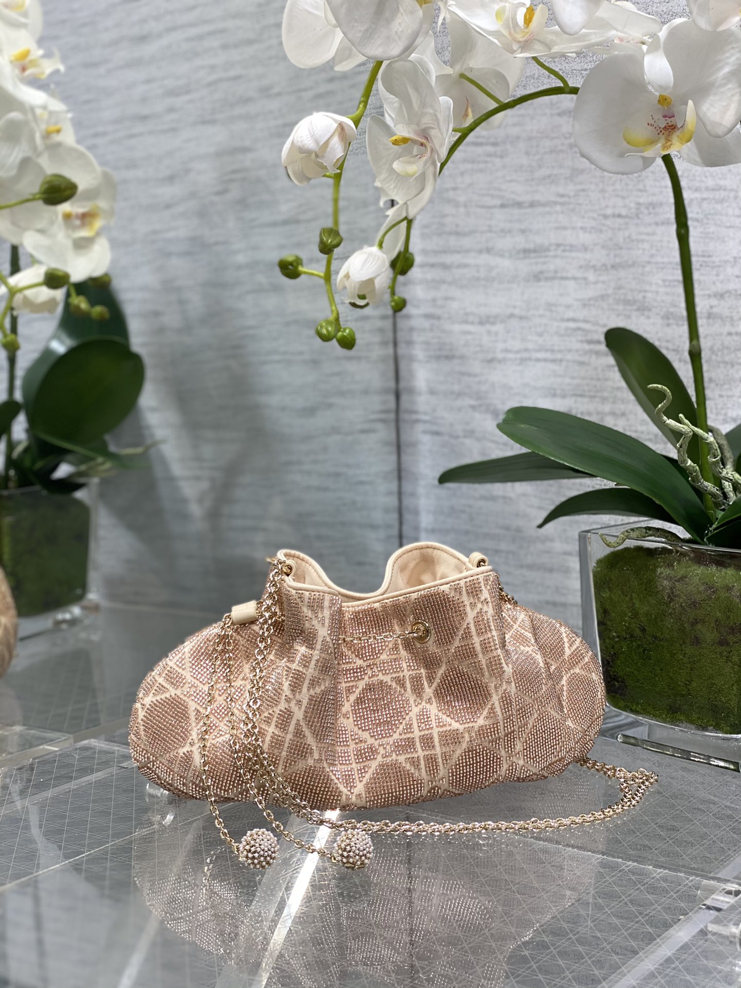 Drawstring Bag Beaded Bag Crossbody Handbag Small Bag