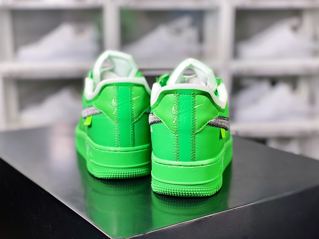 Off-White x 【Nike】 Air Force 1'07 Low ”Light Green Spark” Air Force 1 sneakers ”OW light green silver hook” DX1419-300