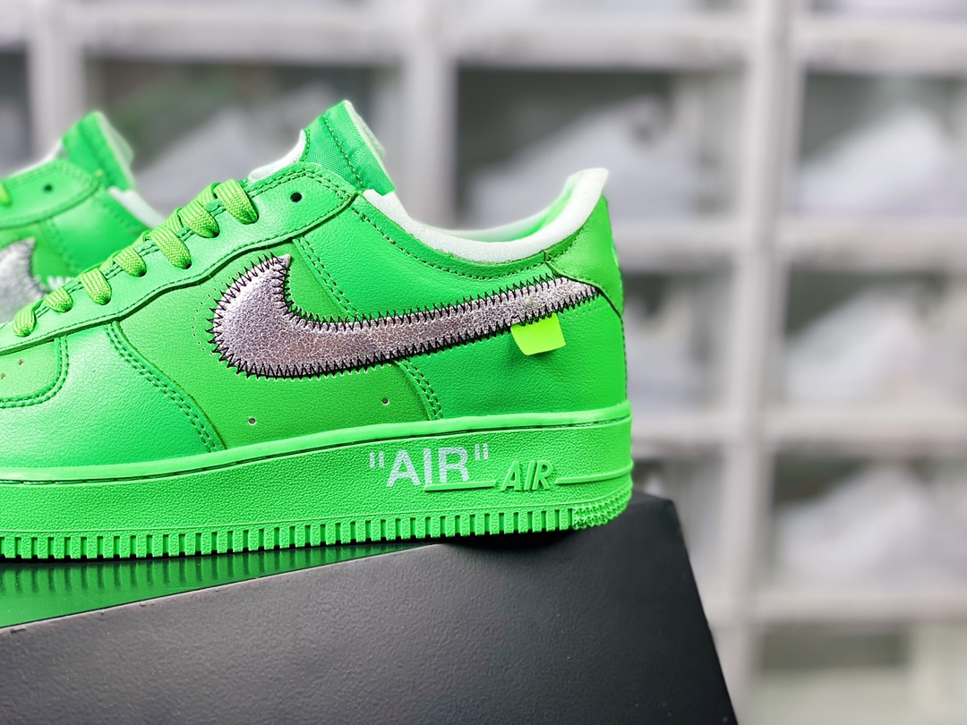 Off-White x 【Nike】 Air Force 1'07 Low ”Light Green Spark” Air Force 1 sneakers ”OW light green silver hook” DX1419-300