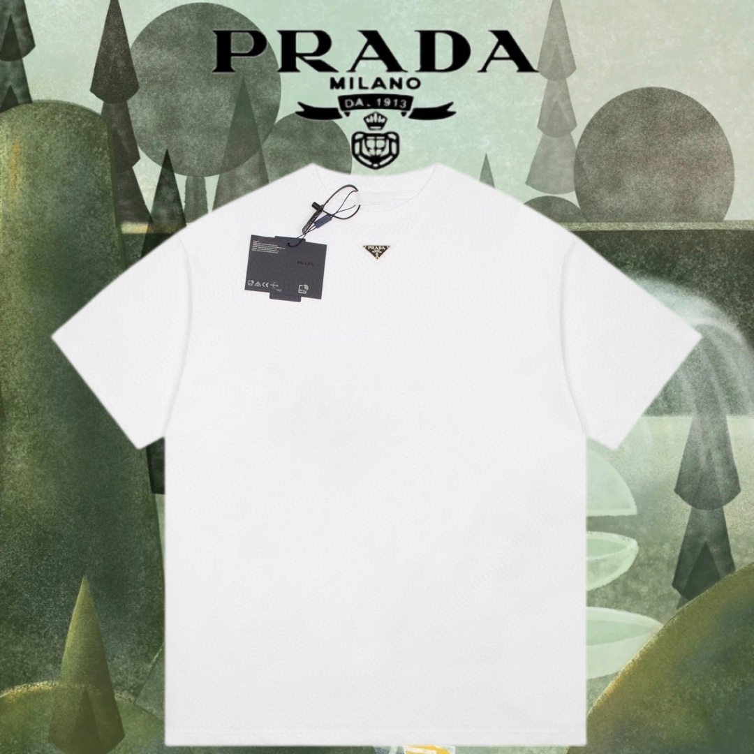 Prada Abbigliamento T-Shirt Nero Bianco Unisex Lavorazione a maglia