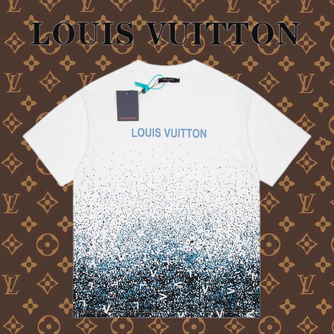 Louis Vuitton Abbigliamento T-Shirt Stampa Unisex Cotone Casual