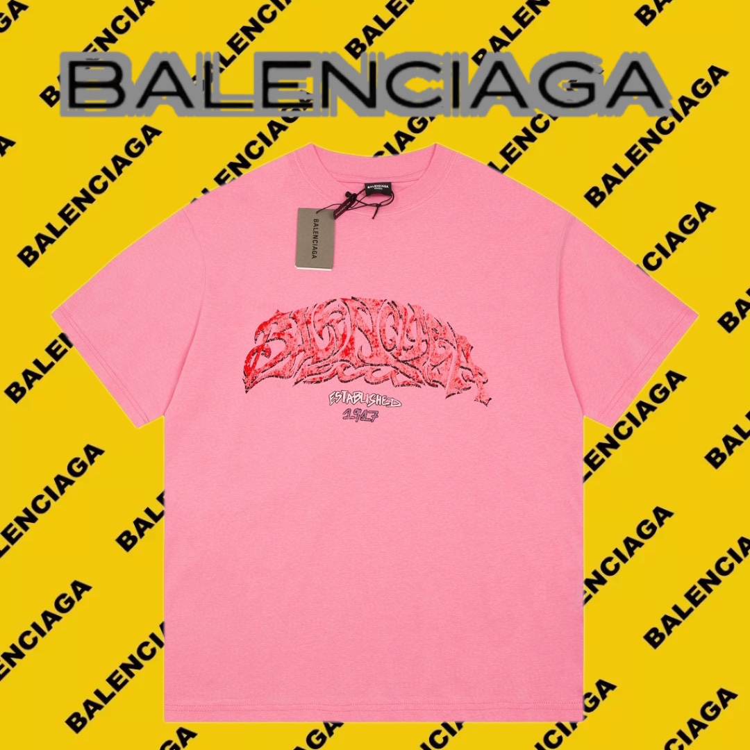 Balenciaga Abbigliamento T-Shirt Doodle Stampa Unisex Cotone Maniche corte