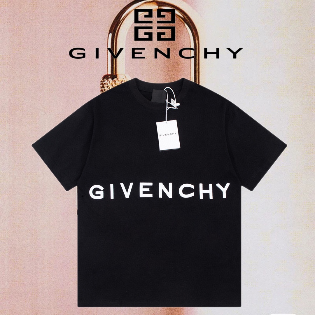 Givenchy Abbigliamento T-Shirt Nero Ricamo Unisex Collezione Primavera/Estate Fashion Maniche corte