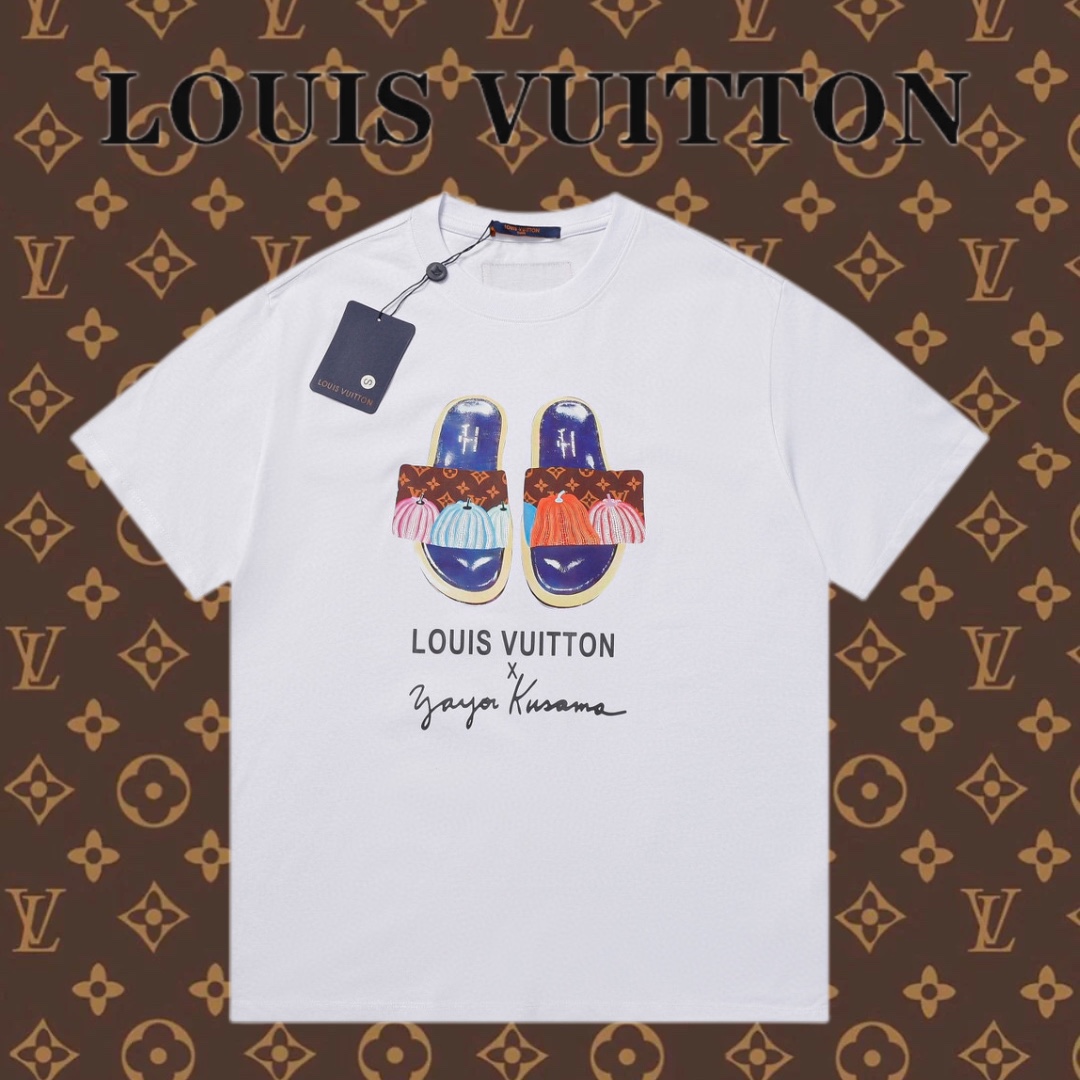 Louis Vuitton Scarpe Pantofole Stampa Cotone pettinato