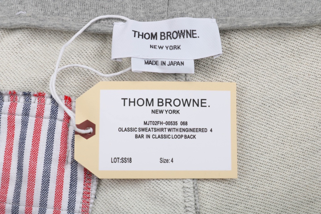 Thom Browne 23ss 四杠条纹短裤-灰色 定织定染480g毛圈布