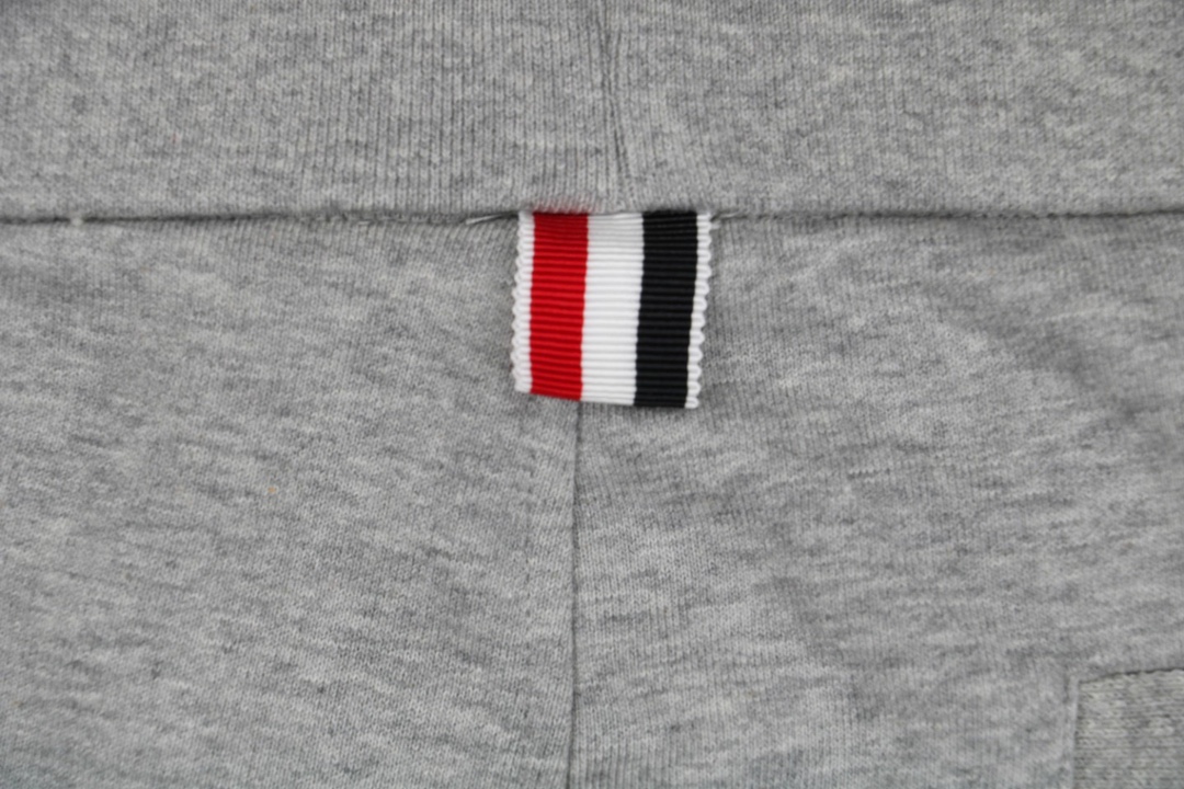 Thom Browne 23ss 四杠条纹短裤-灰色 定织定染480g毛圈布