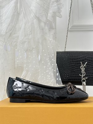 Louis Vuitton Flat Shoes Single Layer Shoes 1:1 Replica Calfskin Cowhide Genuine Leather Patent Sheepskin