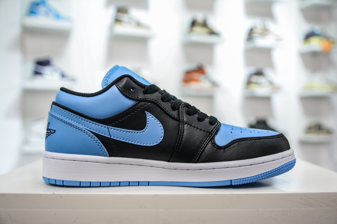200 Air Jordan 1 Low AJ1 黑蓝勾低帮 女子休闲运动篮球鞋 553560-041