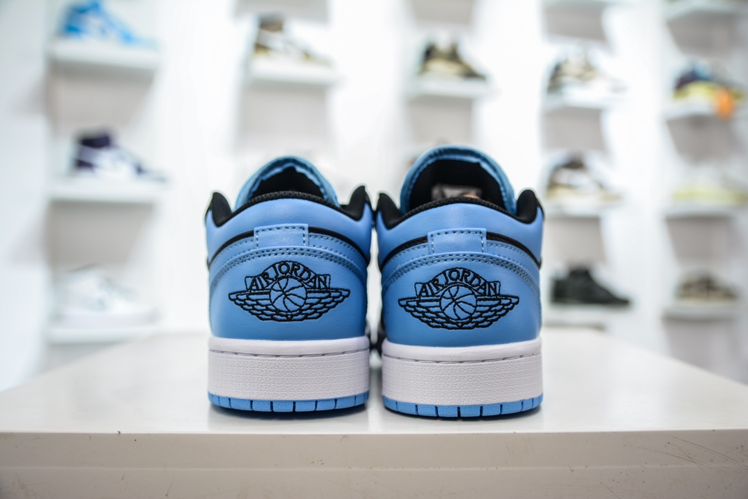200 Air Jordan 1 Low AJ1 黑蓝勾低帮 女子休闲运动篮球鞋 553560-041