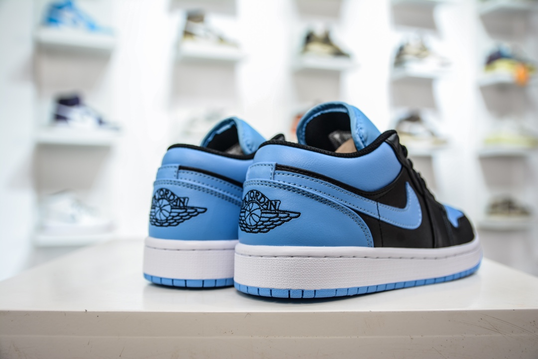 200 Air Jordan 1 Low AJ1 黑蓝勾低帮 女子休闲运动篮球鞋 553560-041