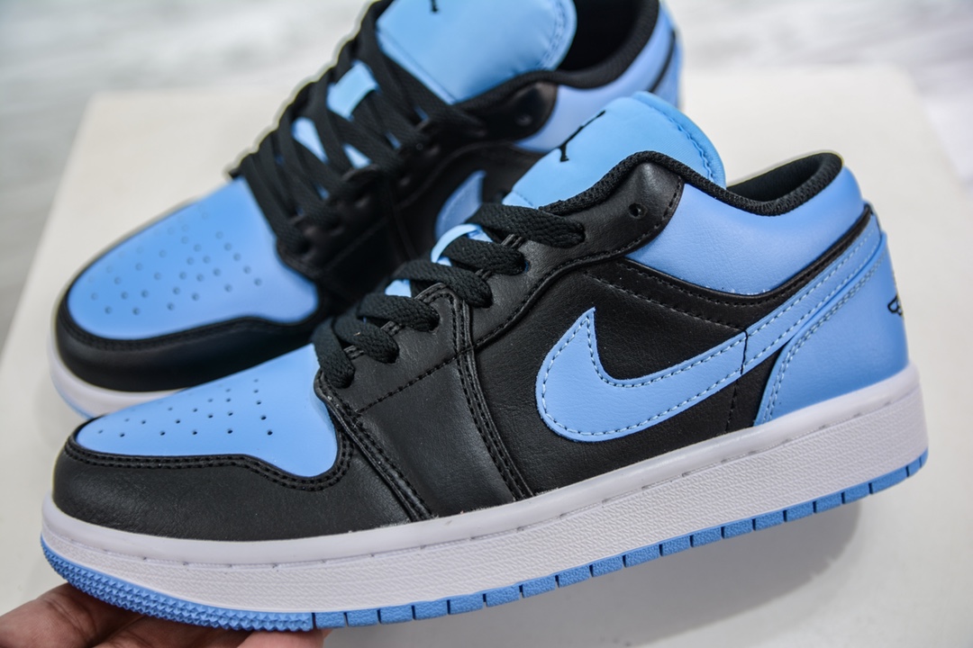 200 Air Jordan 1 Low AJ1 黑蓝勾低帮 女子休闲运动篮球鞋 553560-041