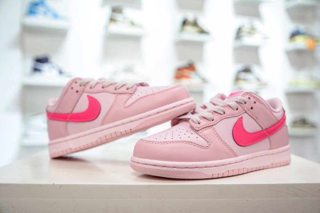 180 Nike Dunk Low （PLS) 童鞋 粉色低帮休闲运动板鞋 DH9756-600