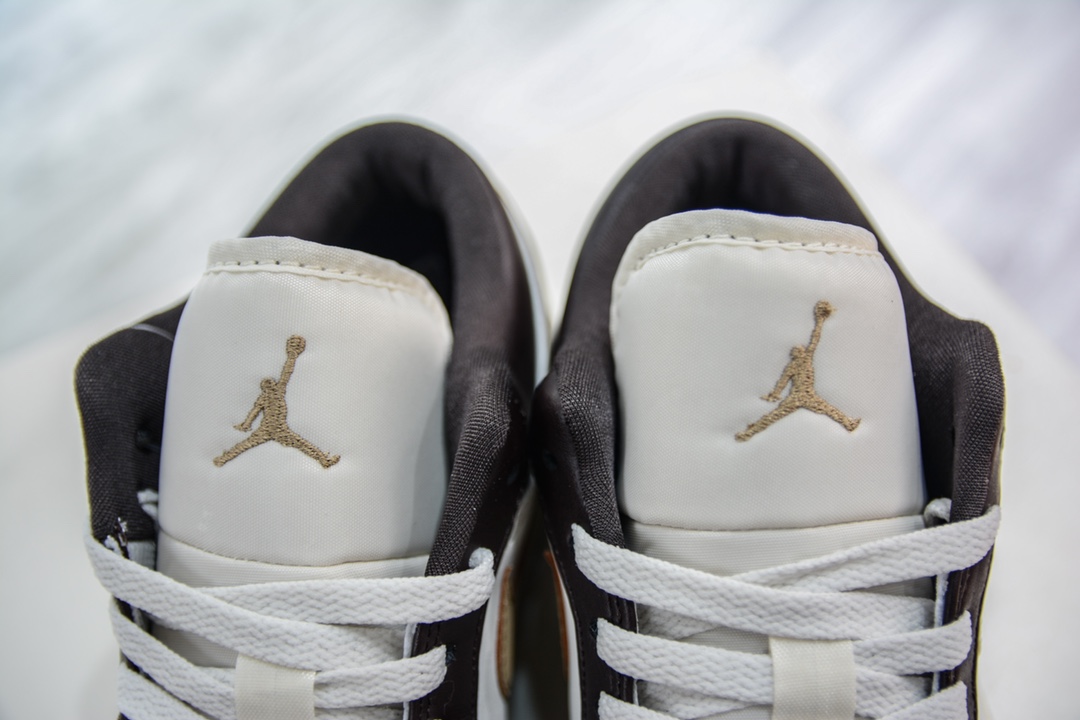 200 Air Jordan 1 Low AJ1 白黑棕低帮 男女休闲运动篮球鞋 FB2216-200