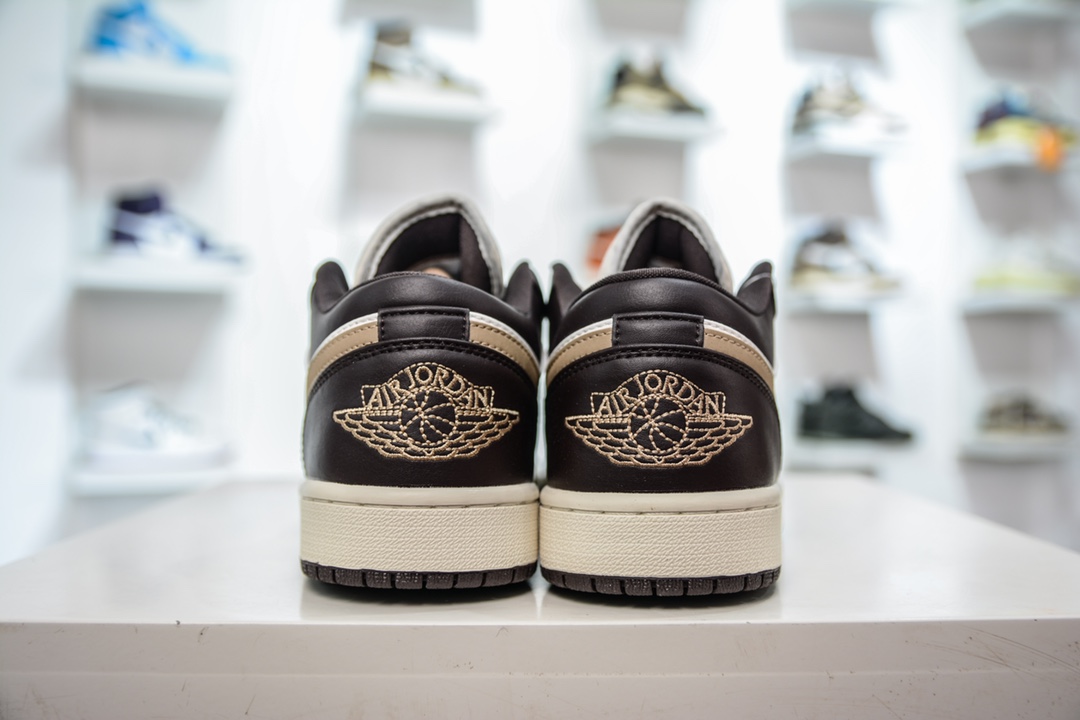 200 Air Jordan 1 Low AJ1 白黑棕低帮 男女休闲运动篮球鞋 FB2216-200