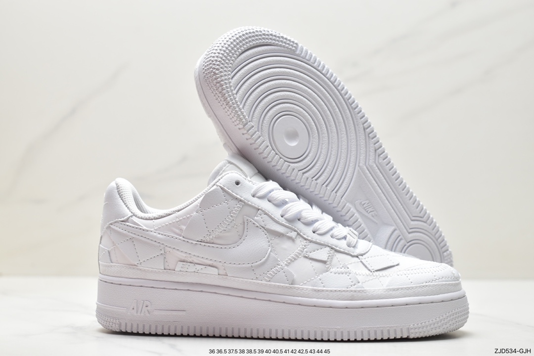 板鞋, Nike Air Force 1 Low, Nike Air Force 1, Nike Air, NIKE, DZ3674-100, Billie Eilish x Nike Air Force 1 Low“Triple White“, Air Force 1 - 耐克 Billie Eilish x Nike Air Force 1 Low“Triple White“ 碧梨 联名款 防滑耐磨 低帮 板鞋 男女同款 白色 DZ3674-100