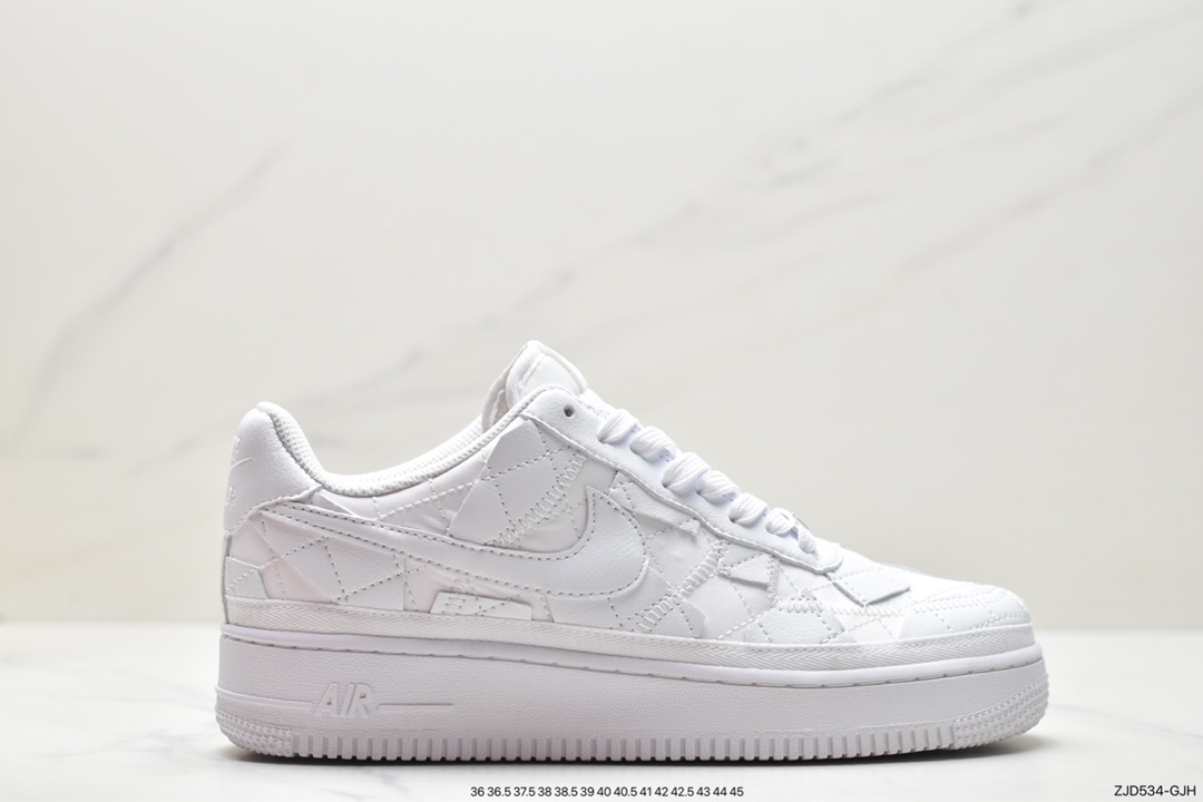 板鞋, Nike Air Force 1 Low, Nike Air Force 1, Nike Air, NIKE, DZ3674-100, Billie Eilish x Nike Air Force 1 Low“Triple White“, Air Force 1 - 耐克 Billie Eilish x Nike Air Force 1 Low“Triple White“ 碧梨 联名款 防滑耐磨 低帮 板鞋 男女同款 白色 DZ3674-100