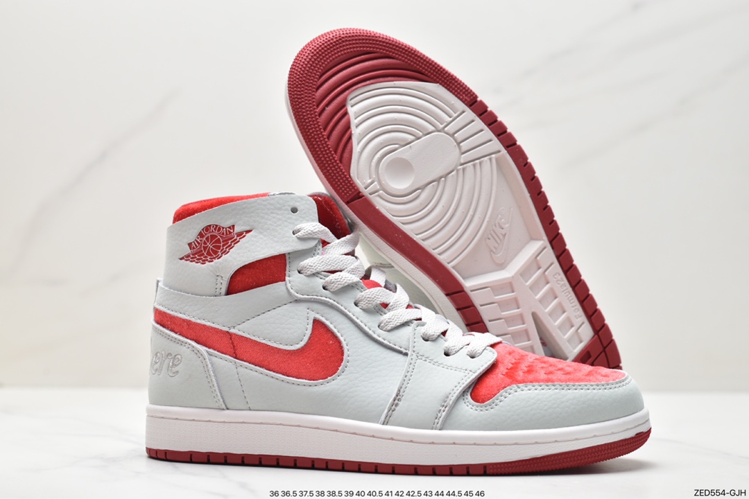 Nike Air Jordan 1 Zoom CMFT ”Pink Glaze” AJ1 Jordan generation mid-top basketball shoes DV1304-106