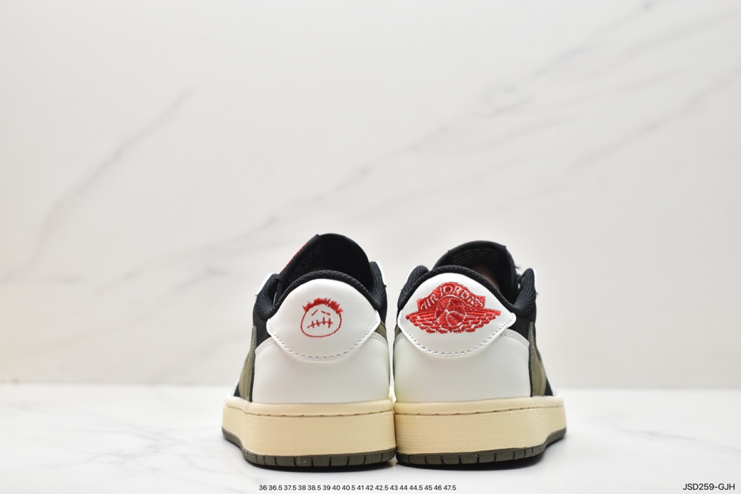 200 Travis Scott x Nike Wmns Air Jordan 1 Low OG”Olive”AJ1乔丹一代篮球鞋 DZ4137-106