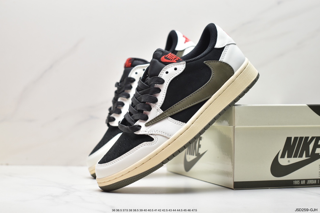 200 Travis Scott x Nike Wmns Air Jordan 1 Low OG”Olive”AJ1乔丹一代篮球鞋 DZ4137-106
