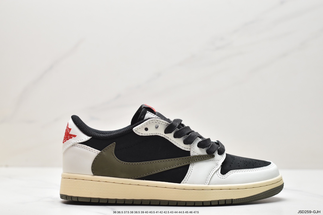 200 Travis Scott x Nike Wmns Air Jordan 1 Low OG”Olive”AJ1乔丹一代篮球鞋 DZ4137-106