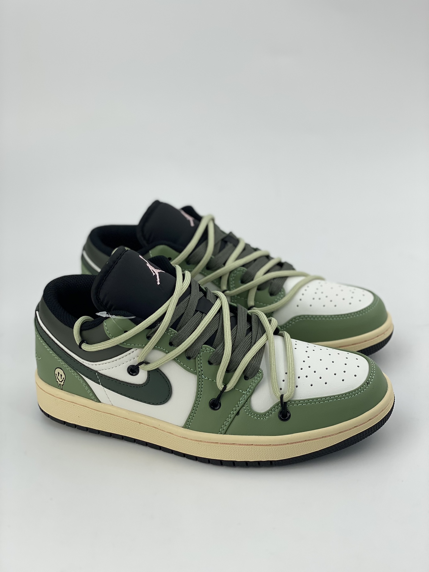 220 Air Jordan 1 Low 白绿绑绳 553558-062
