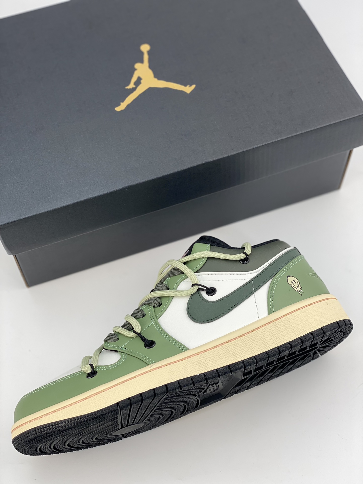 220 Air Jordan 1 Low 白绿绑绳 553558-062