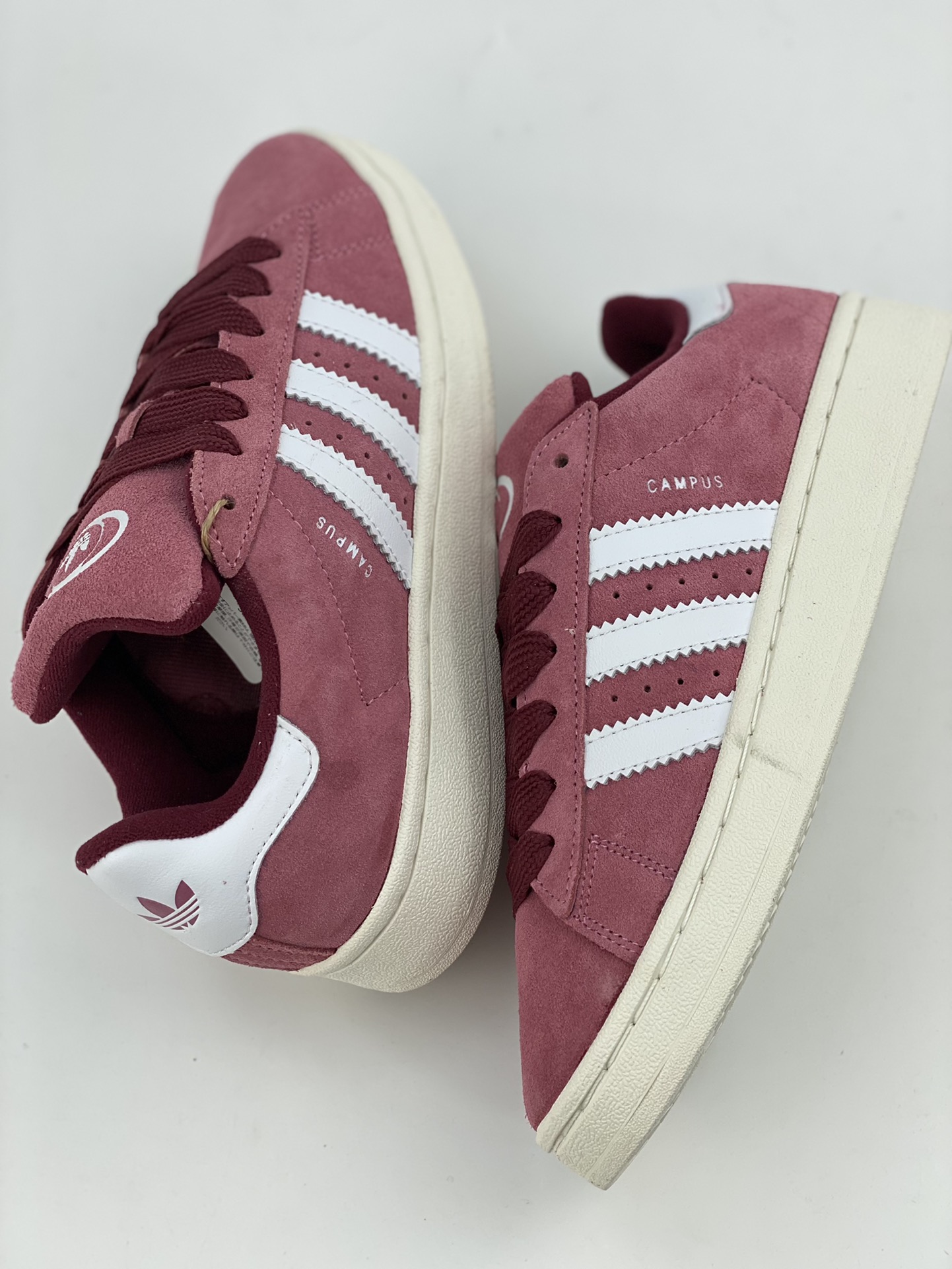 Adidas Campus 00s maroon white retro trendy casual bread shoes HP6286