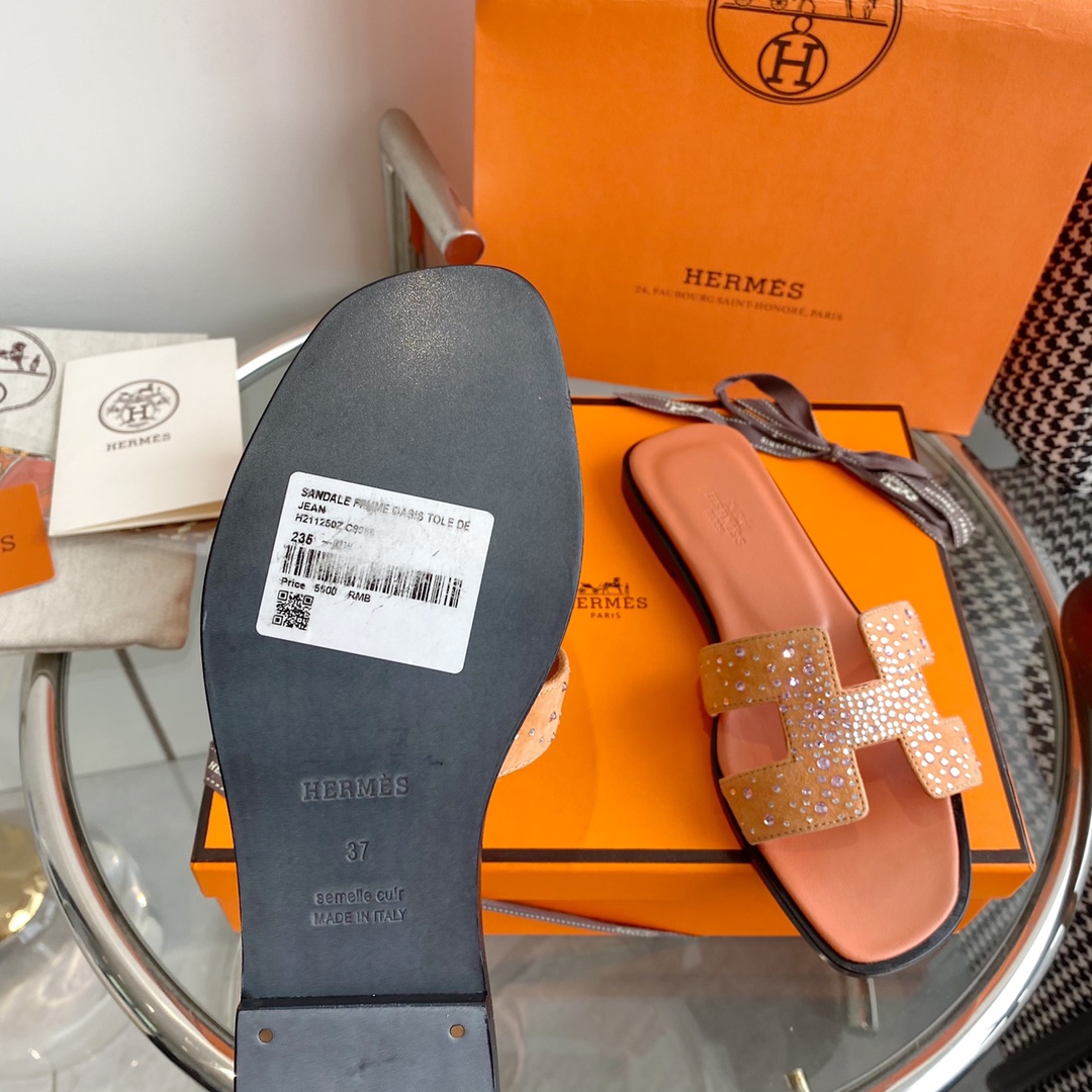 Hermès Hermes 爱马仕〰 H拖鞋‼
