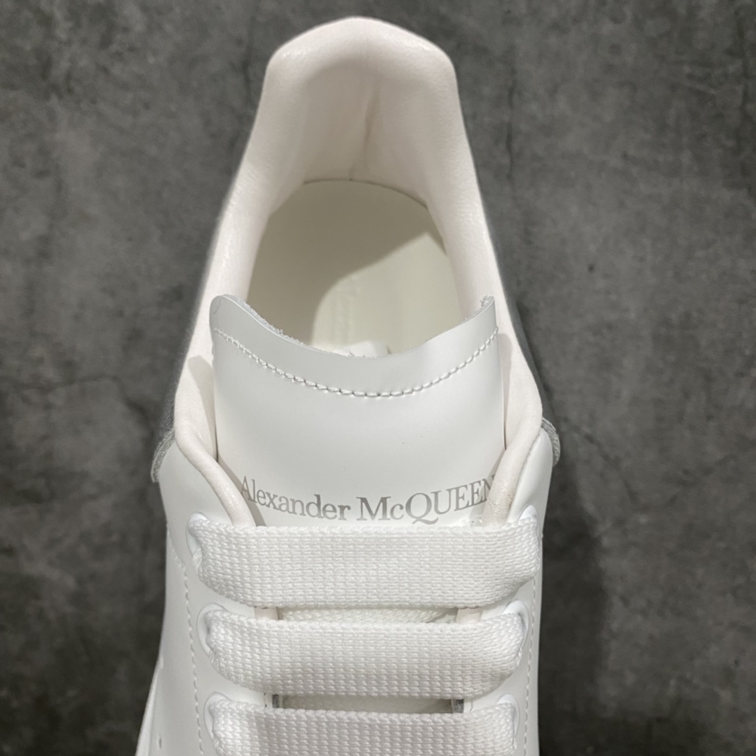 Alexander McQueen/Alexander McQueen platform shoes thick sole heightening small white shoes silver tail