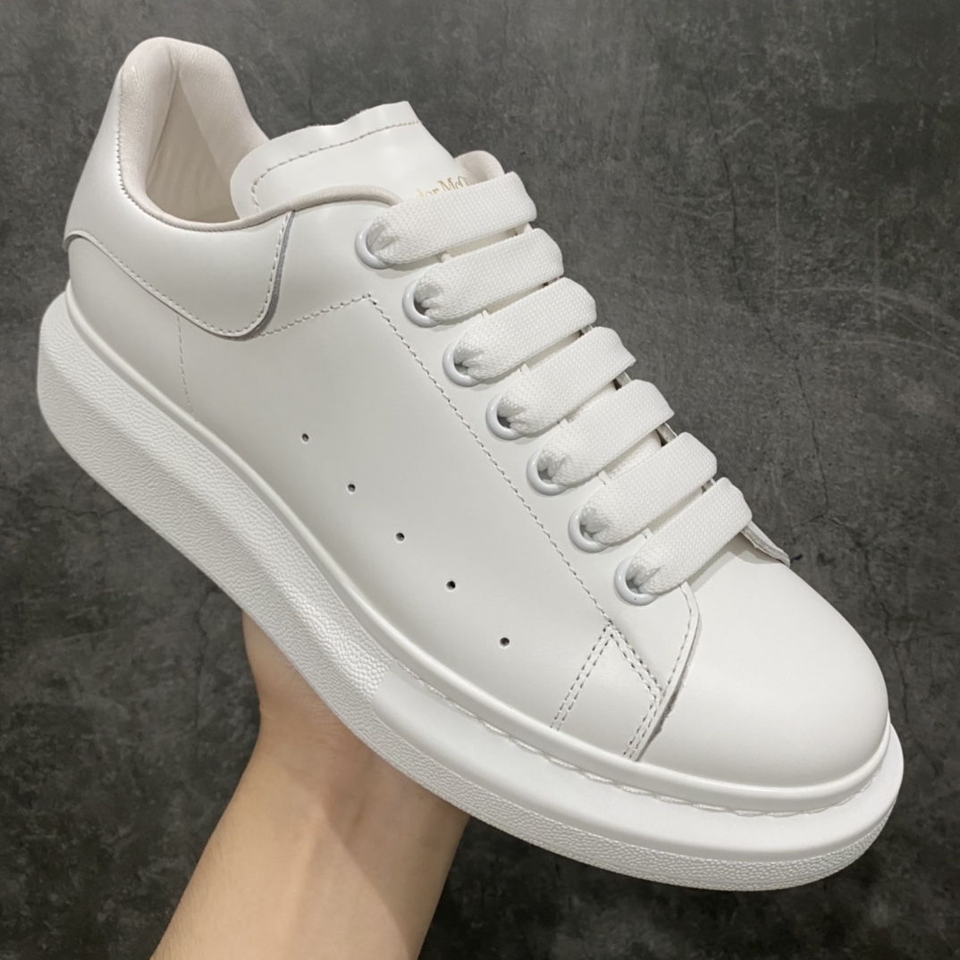 Alexander McQueen/Alexander McQueen platform shoes thick sole heightening white shoes pure white