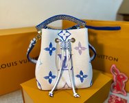 Louis Vuitton LV NeoNoe Bucket Bags Blue Printing Canvas M22986