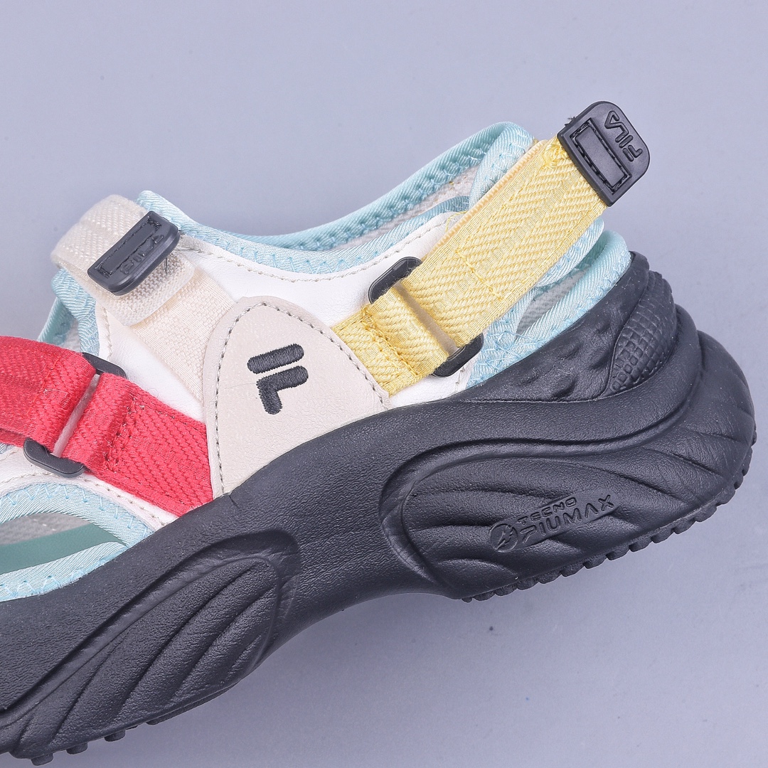 FILA FUSION Mary Jane Sandals Women's Shoes 2023 Summer New Sandals Velcro Conch Beach Shoes T12W321401FSH