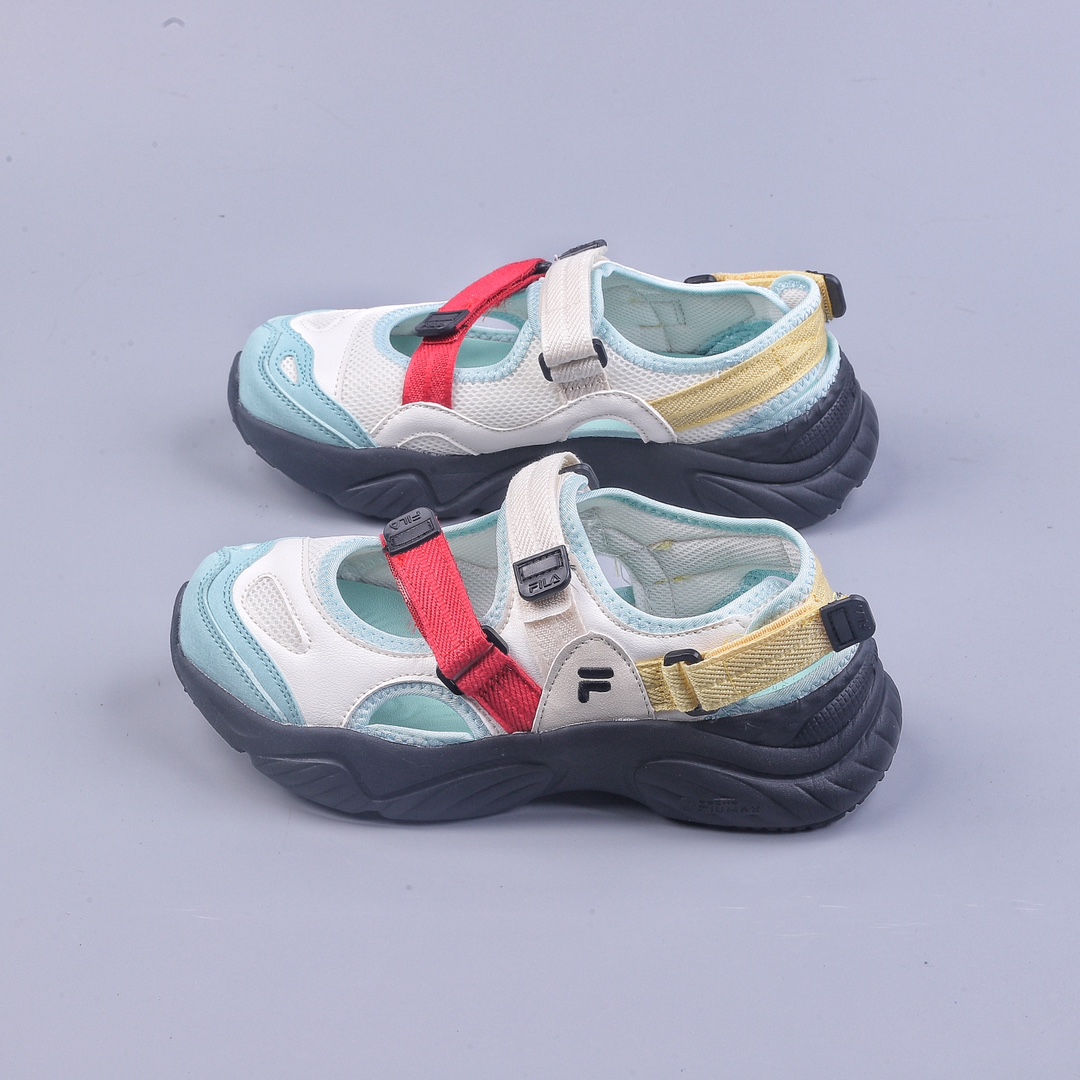 FILA FUSION Mary Jane Sandals Women's Shoes 2023 Summer New Sandals Velcro Conch Beach Shoes T12W321401FSH