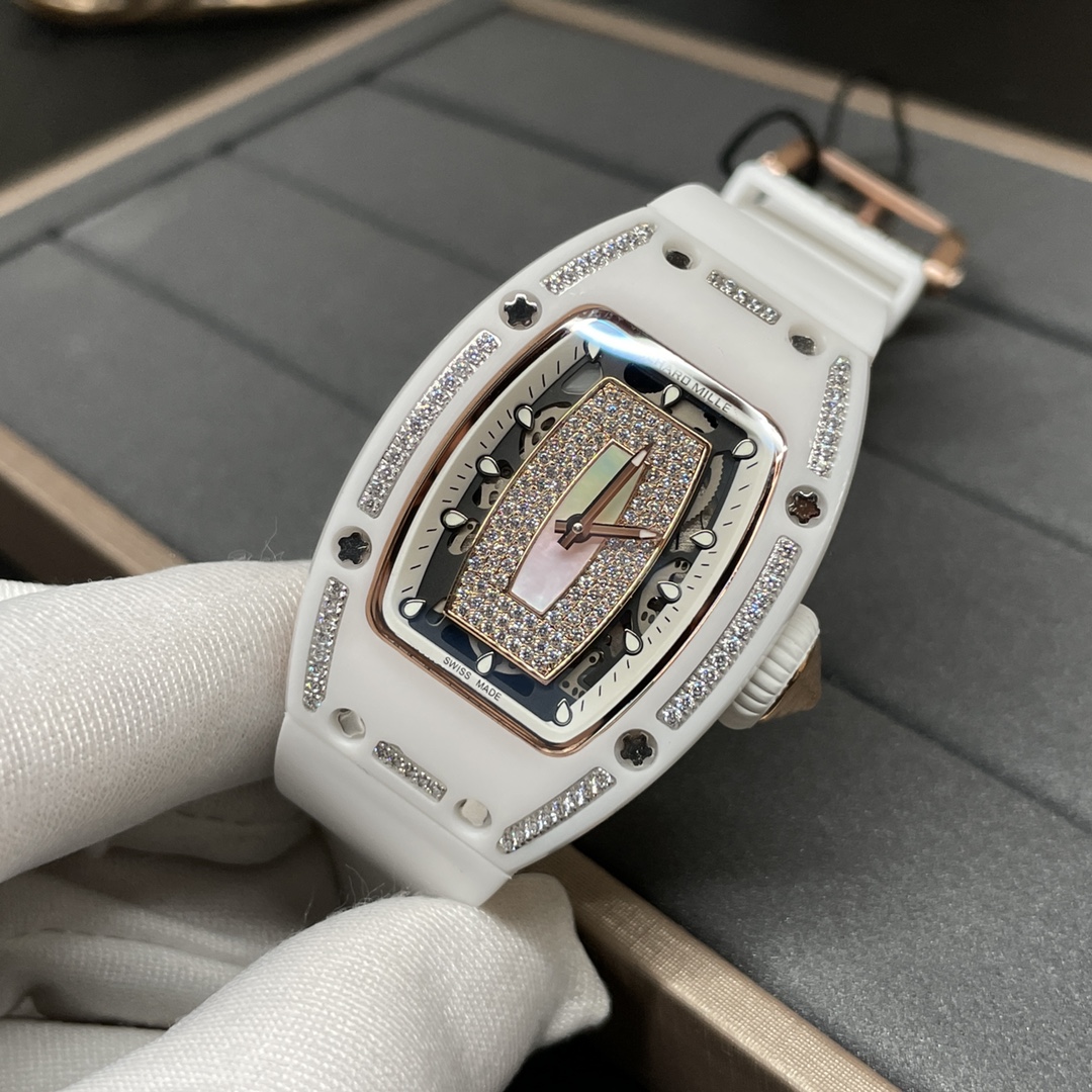 Richard Mille 理查德米勒Rm07-01 白陶瓷 圈口钻女款机械