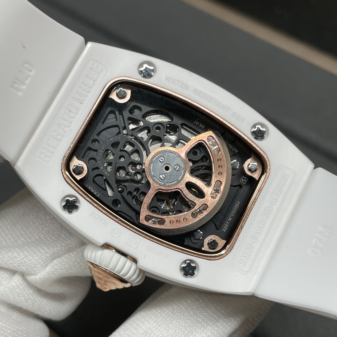 Richard Mille 理查德米勒Rm07-01 白陶瓷 圈口钻女款机械