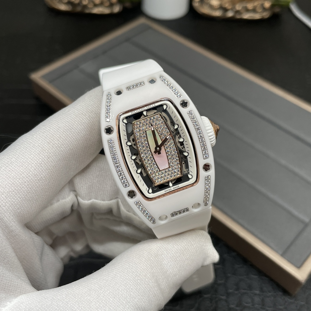 Richard Mille 理查德米勒Rm07-01 白陶瓷 圈口钻女款机械