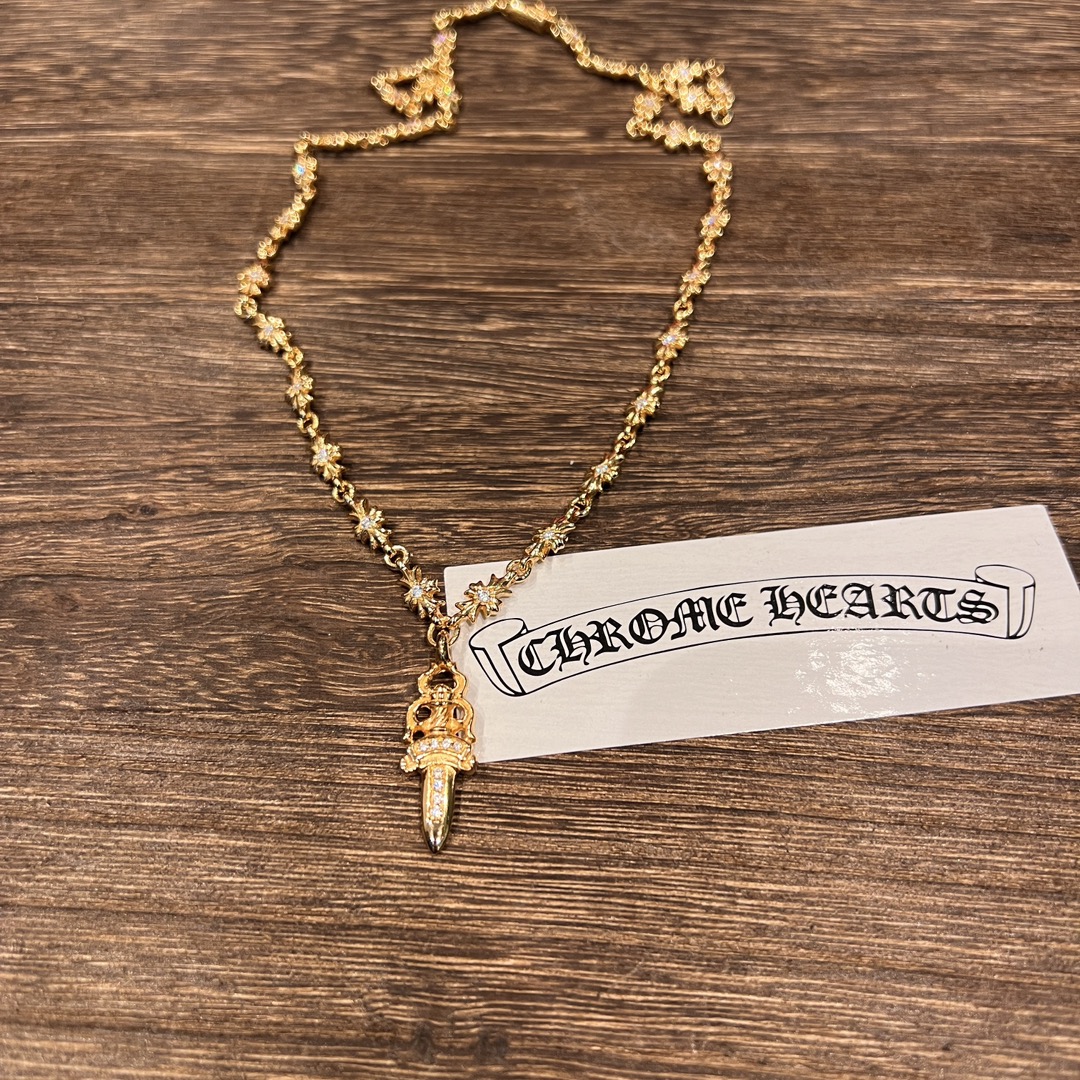 Custom Gold-Plated Diamond Setting, Necklace Pendant