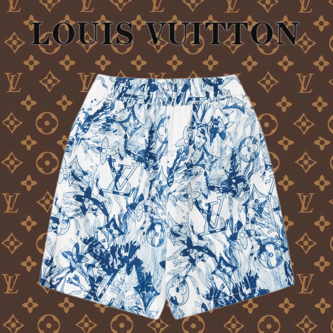 Designer replica di alta qualità
 Louis Vuitton Abbigliamento Pantaloni Corti Stampa