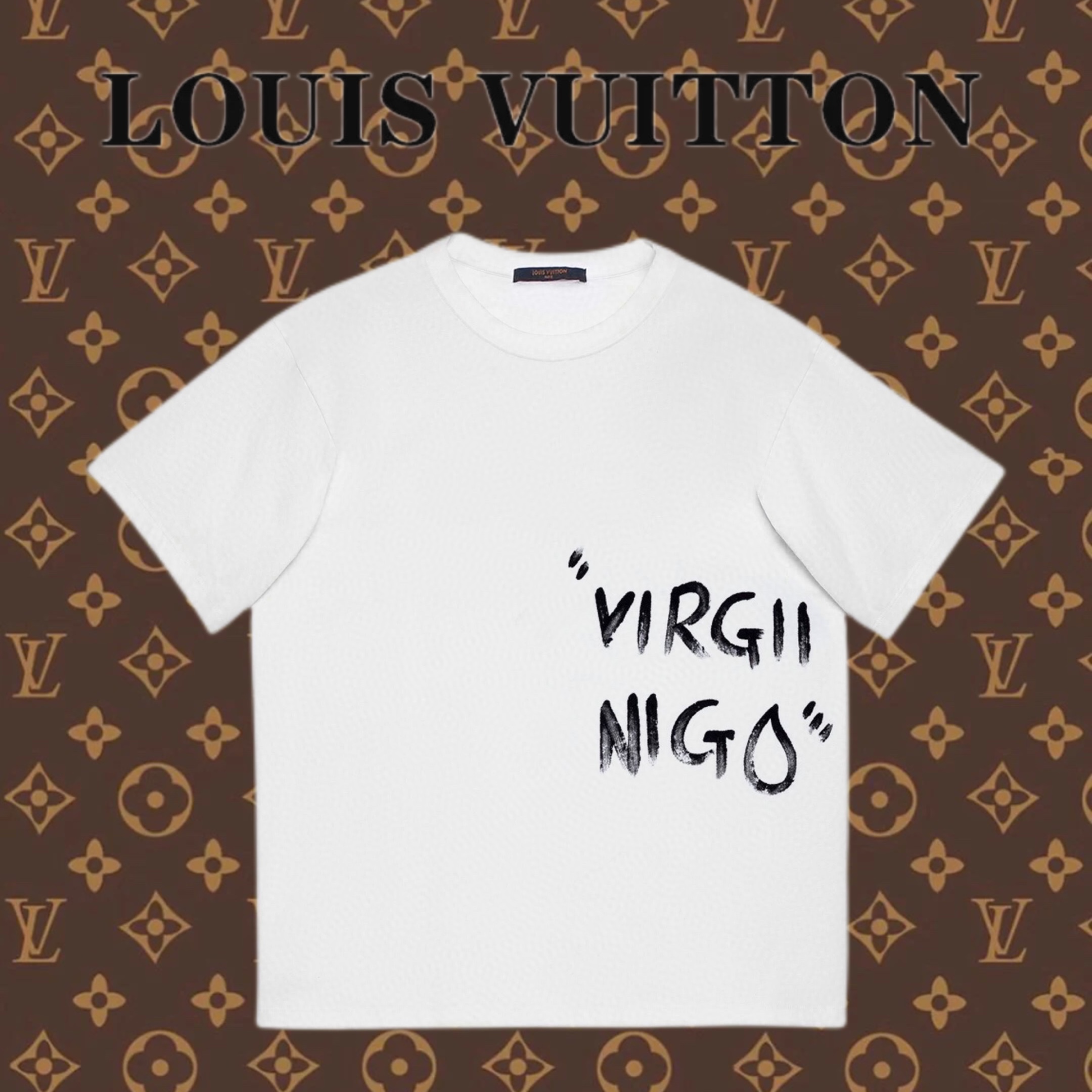 Louis Vuitton Abbigliamento T-Shirt Stampa Unisex Cotone pettinato Maniche corte