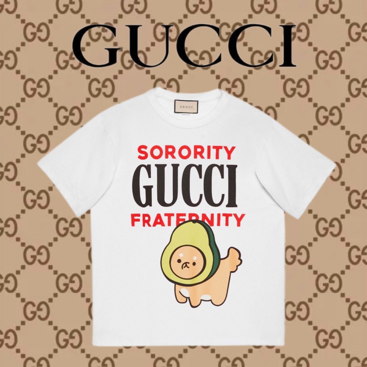 Gucci 1: 1
 Abbigliamento T-Shirt Stampa Unisex Cotone pettinato Maniche corte