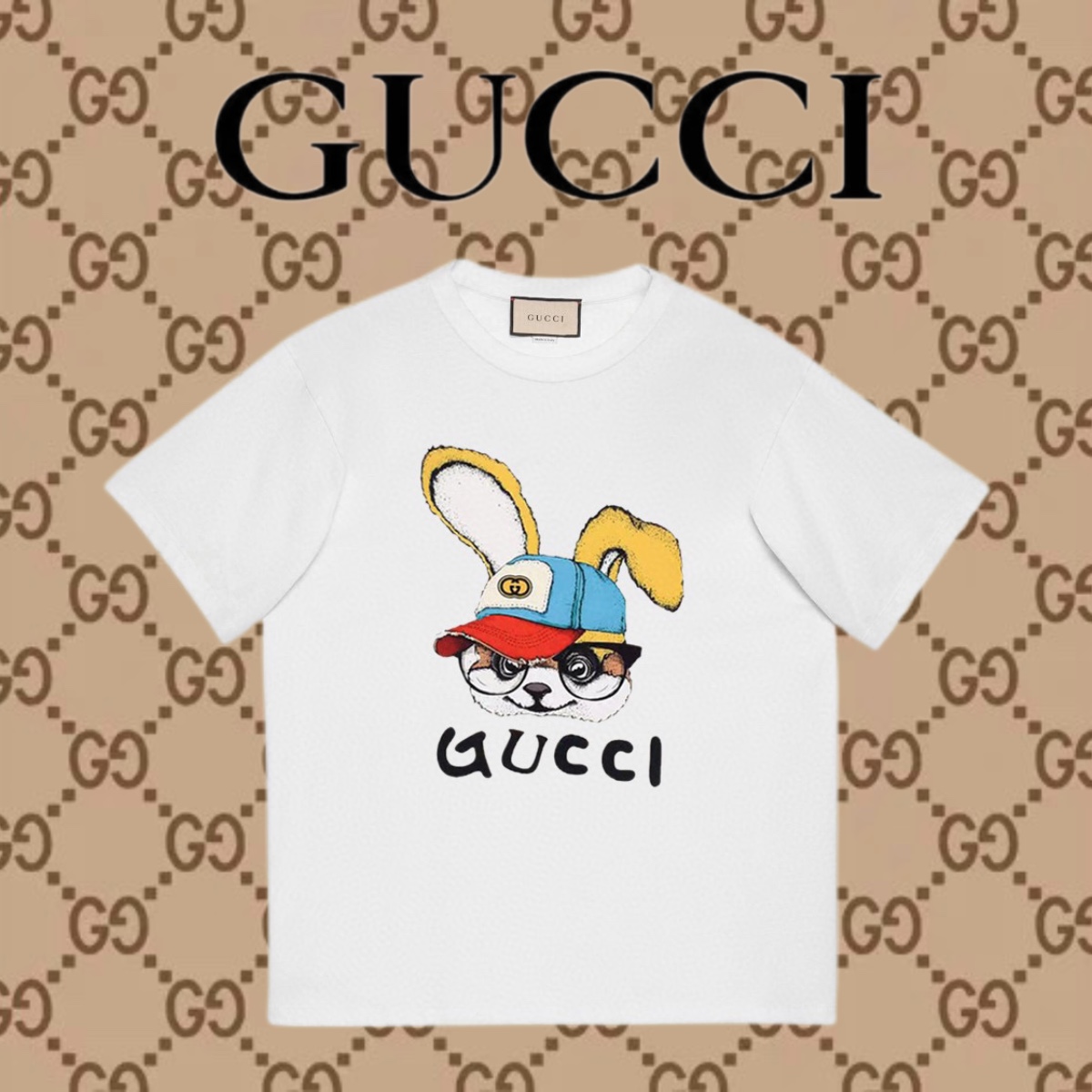 Best Designer Replica
 Gucci Abbigliamento T-Shirt falso
 Stampa Unisex Cotone pettinato Maniche corte