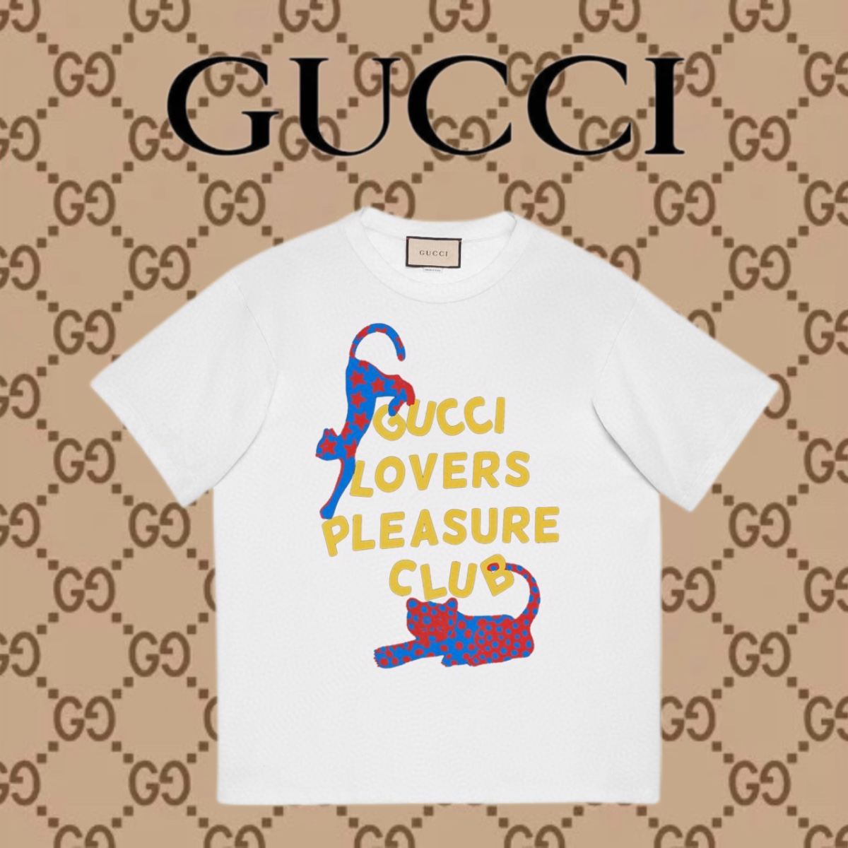 Cos’è la qualità AAA
 Gucci Abbigliamento T-Shirt Replica all’ingrosso
 Stampa Unisex Cotone pettinato Maniche corte