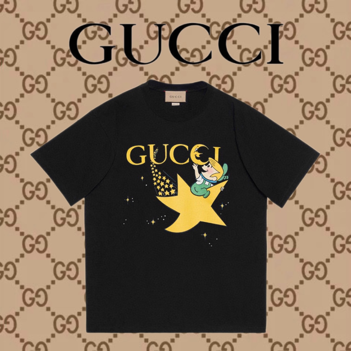 Gucci Abbigliamento T-Shirt Stampa Unisex Cotone pettinato Maniche corte