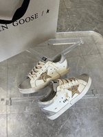 Golden Goose Skateboard Shoes Single Layer Gold Red White Yellow Unisex Cowhide Frosted Fall/Winter Collection